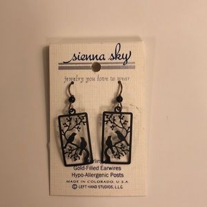 Delicate black earrings